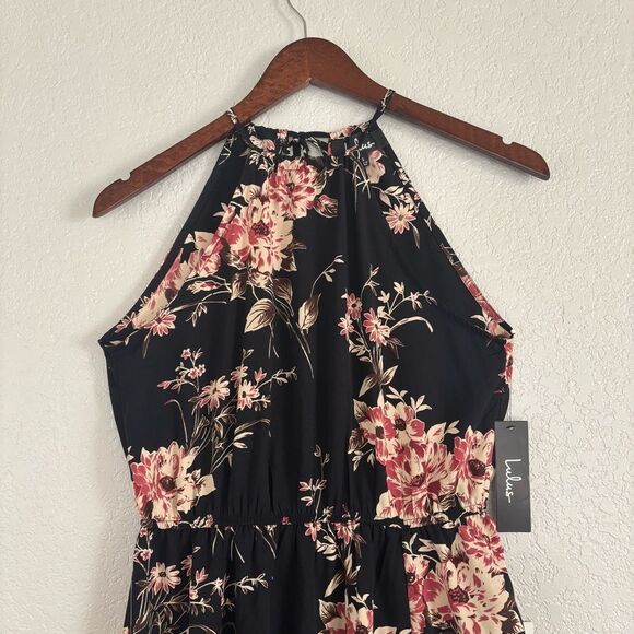 Lulus Feel the Music Blue Floral Print Maxi Dress, Full-Length Small Prom Easter - Picture 3 of 13